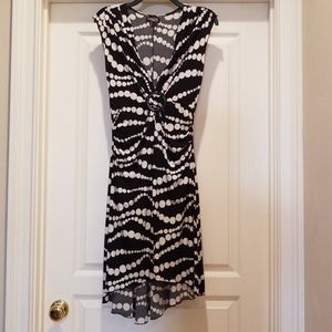 XOXO Collection black with gray dot dress